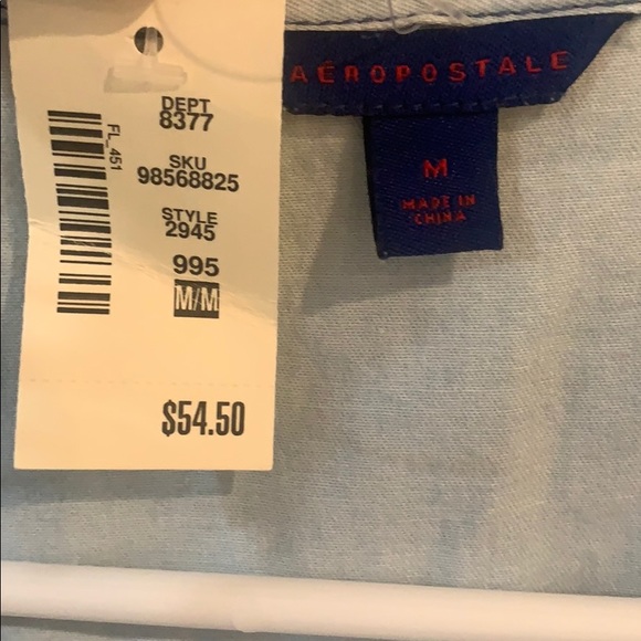 lights blue botton down shirt - Picture 3 of 3